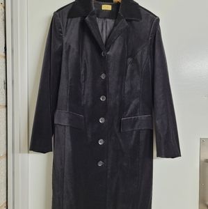 Long Caslon Velveteen Coat Sz 10S